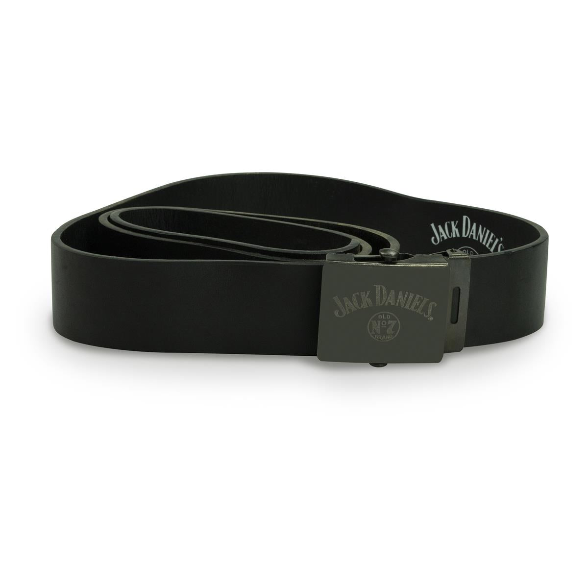 1x Jack Daniels Whiskey Belt Faux Leather Buckle Metal