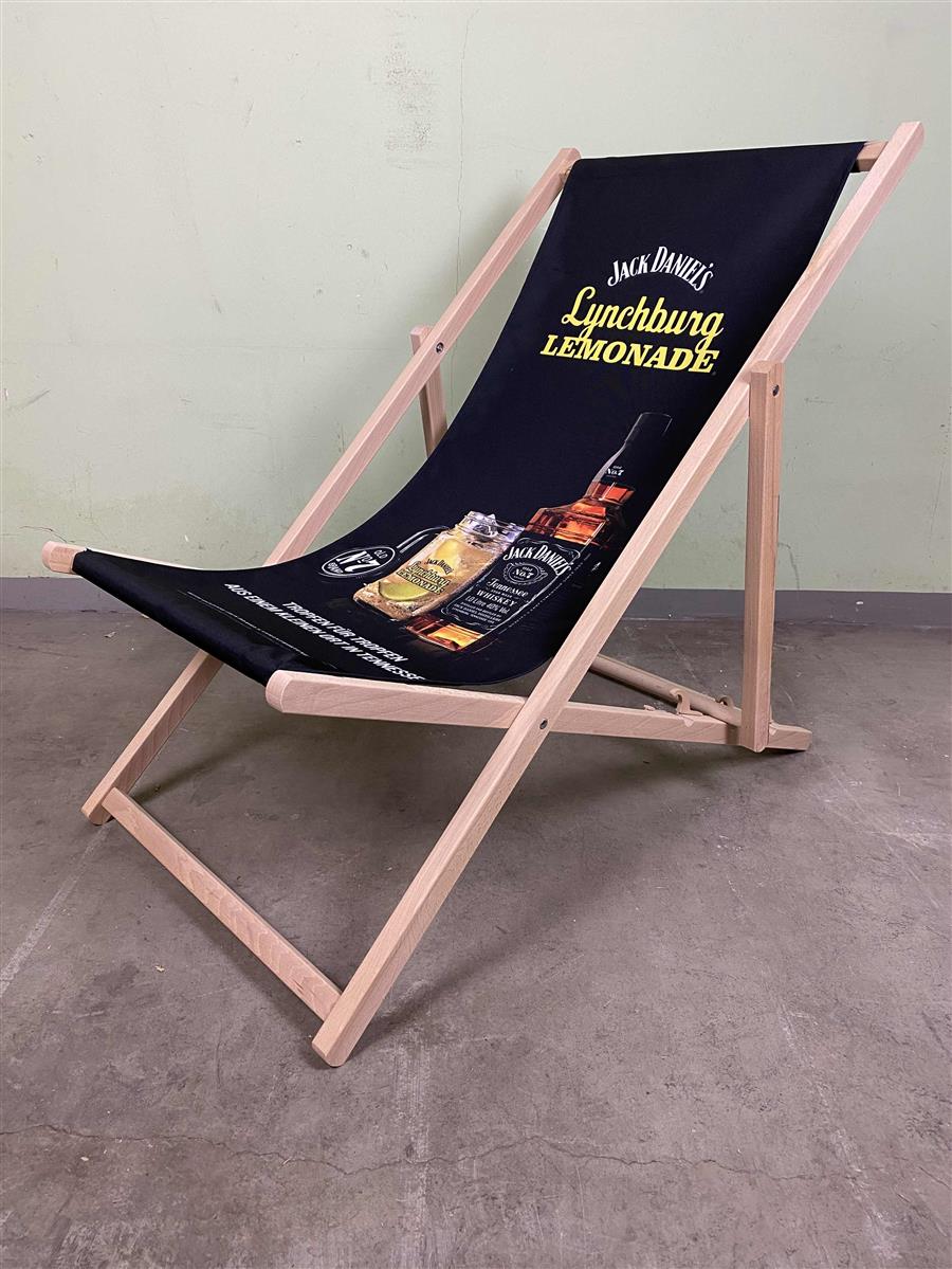 1x Jack Daniels Whiskey deck chair Lynchburg Lemonade black – View 2