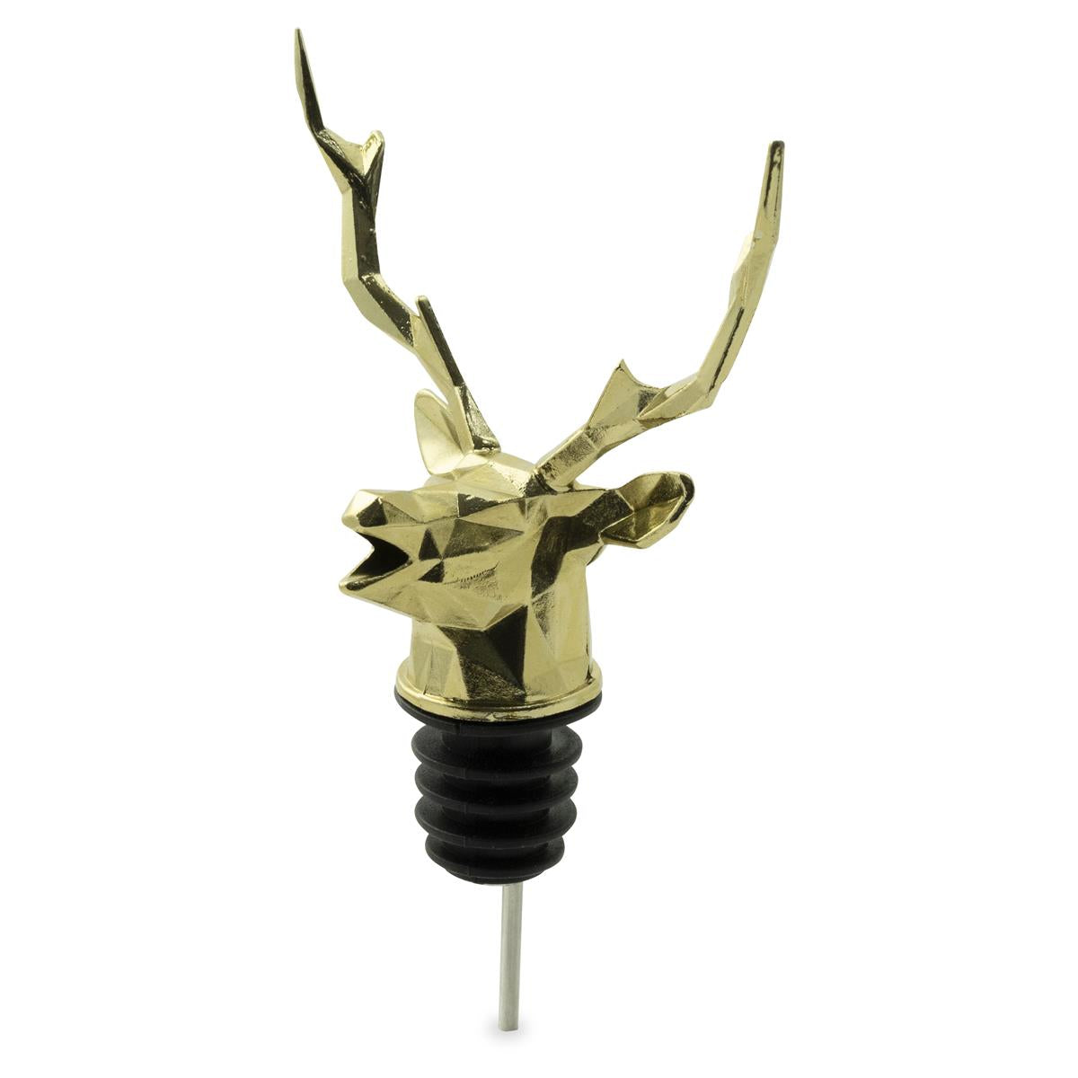 1x Jägermeister liqueur pourer, metal, deer head, gold – View 2