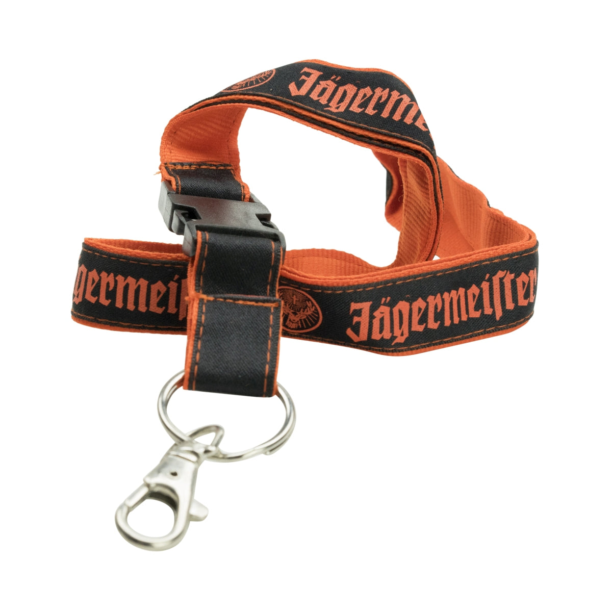 1x Jägermeister liqueur lanyard, orange/black, old logo, 52 cm – View 3