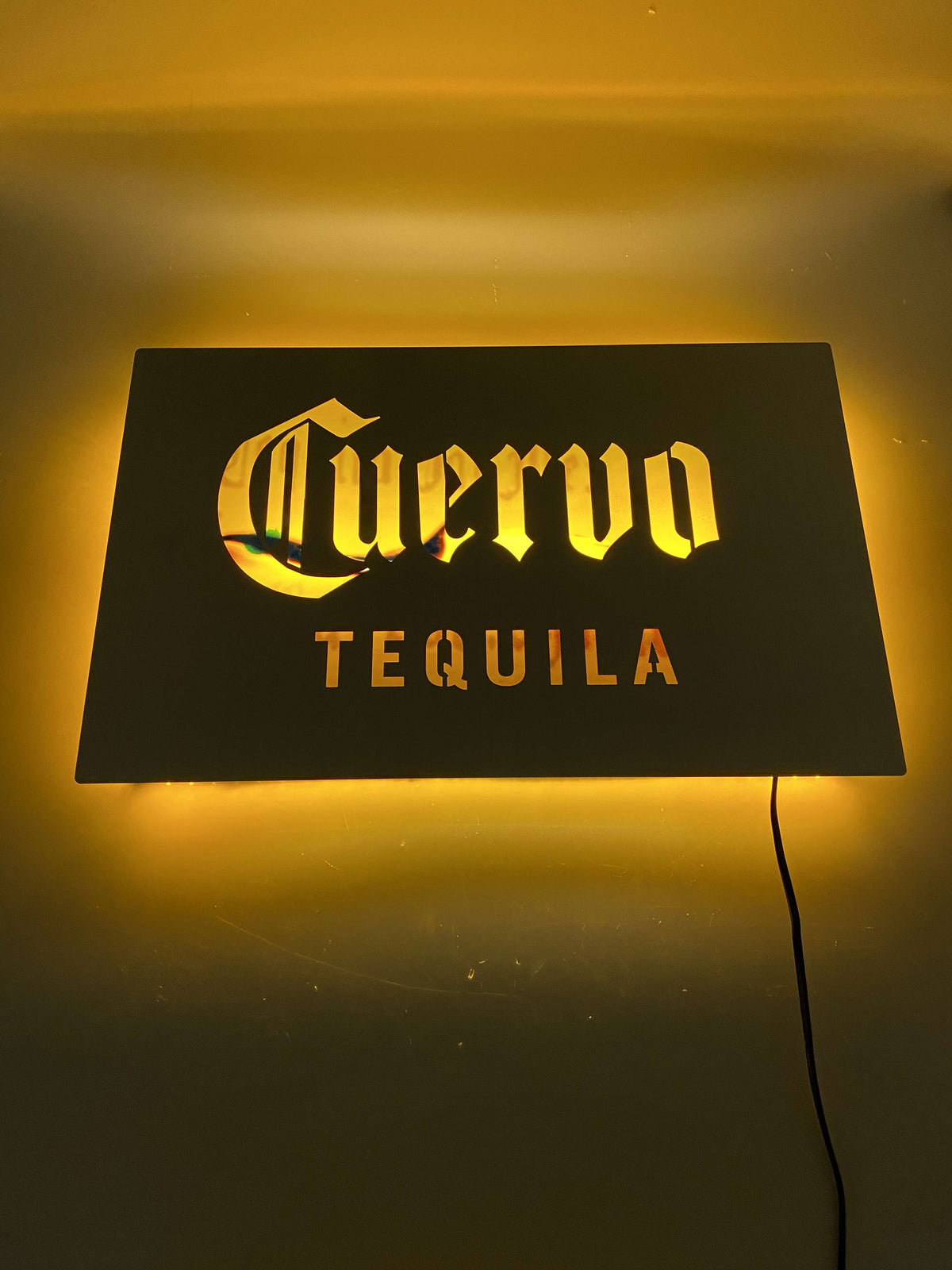 1x Jose Cuervo Tequila neon sign LED silver with yellow light