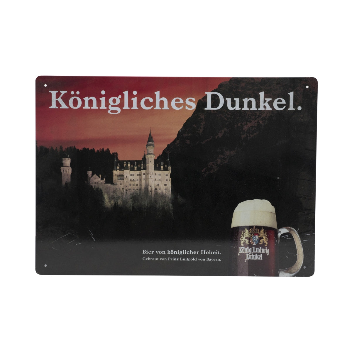 1x King Ludwig Beer Tin Sign Royal Dark