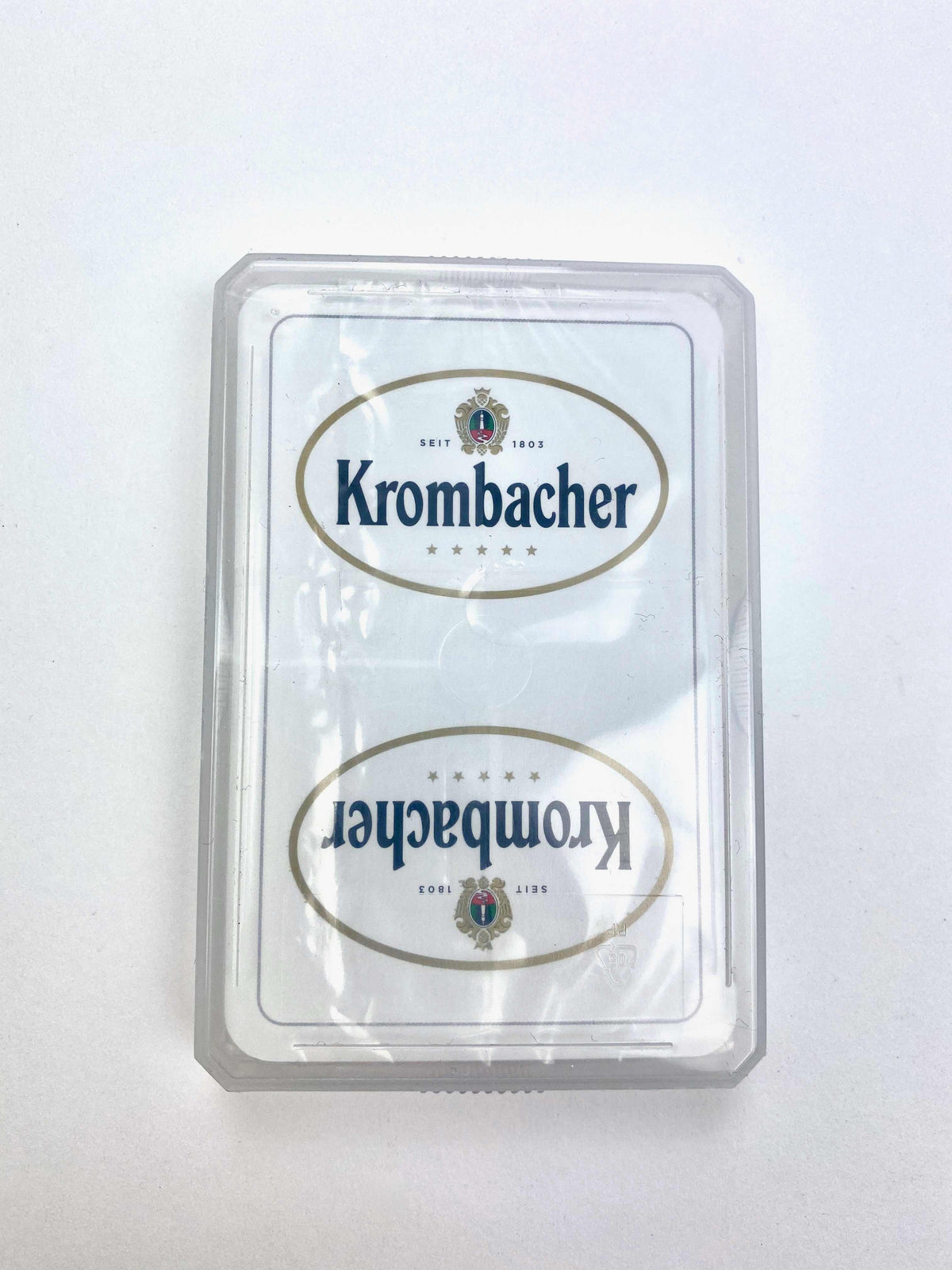1x Krombacher beer card game, white
