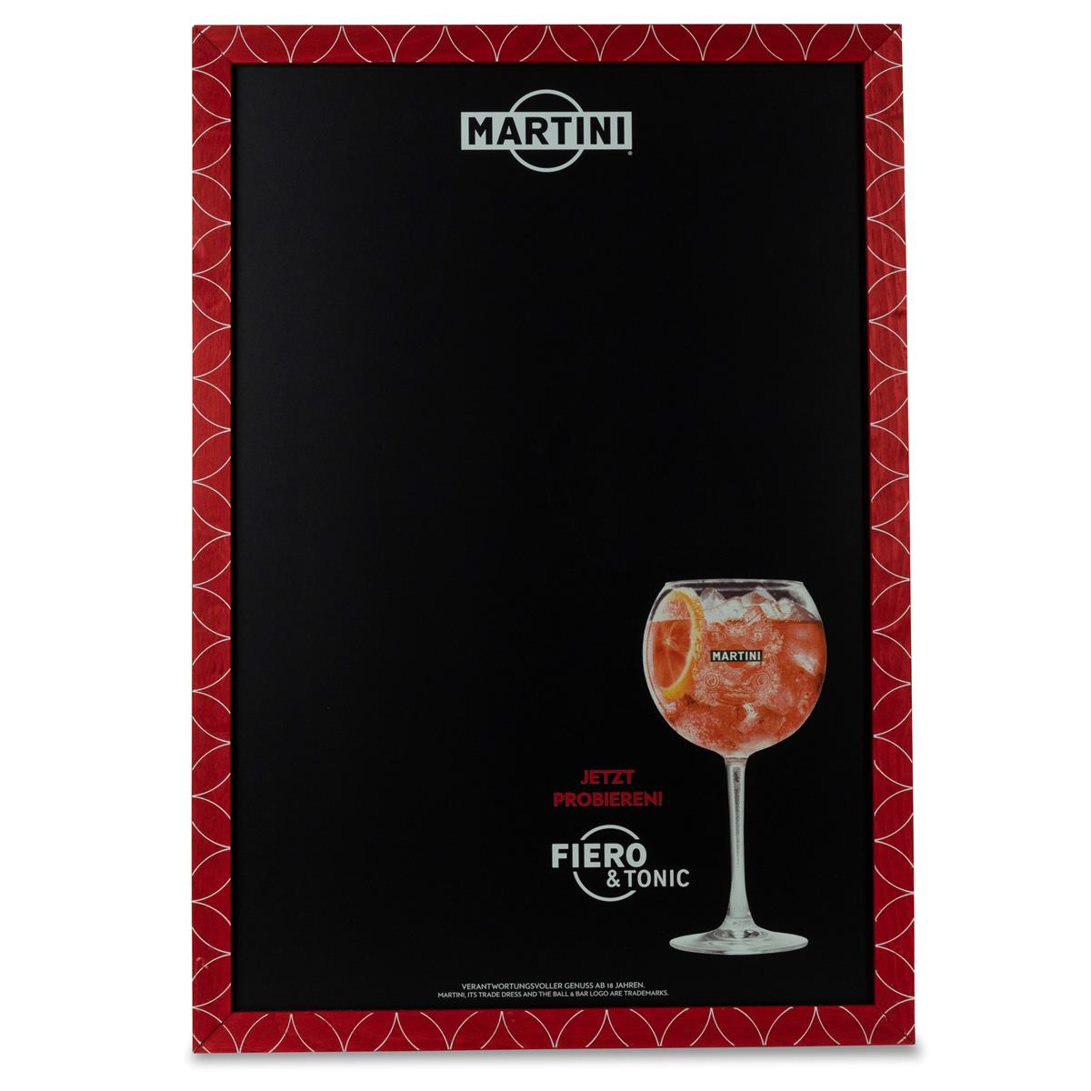 1x Martini Vermouth Chalkboard Red Frame