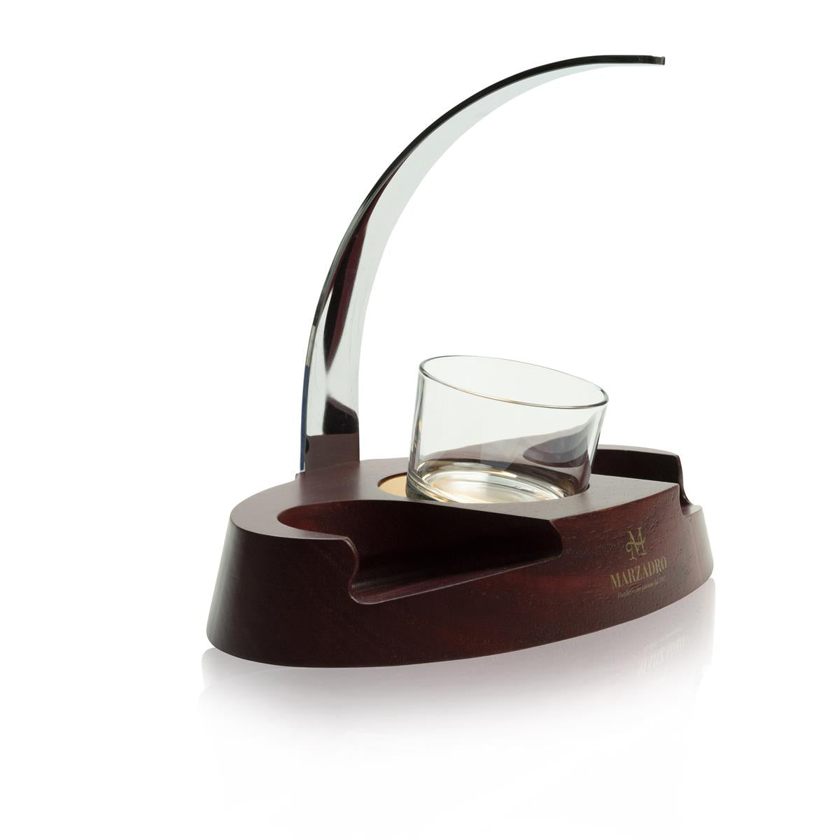 1x Marzadro Grappa Glorifier Wood with Glass – View 2