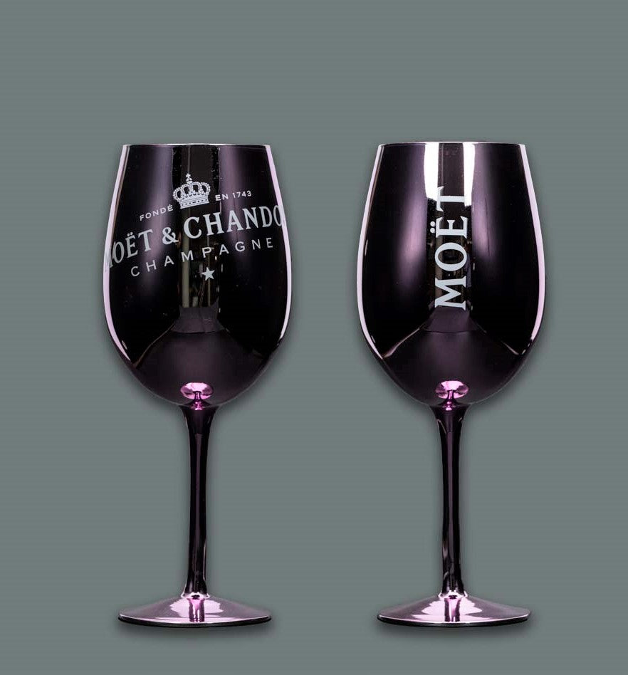 1x Moët & Chandon Champagne Glass Real Glass Rose