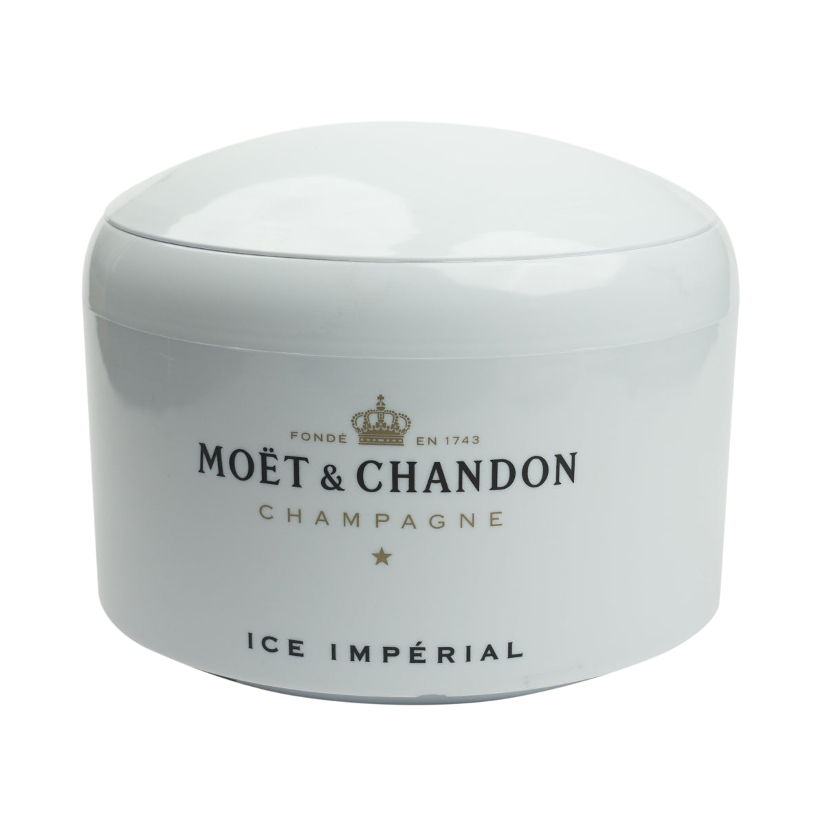 1x Moet Chandon Champagne Cooler Ice Box White Ice Imperial Round