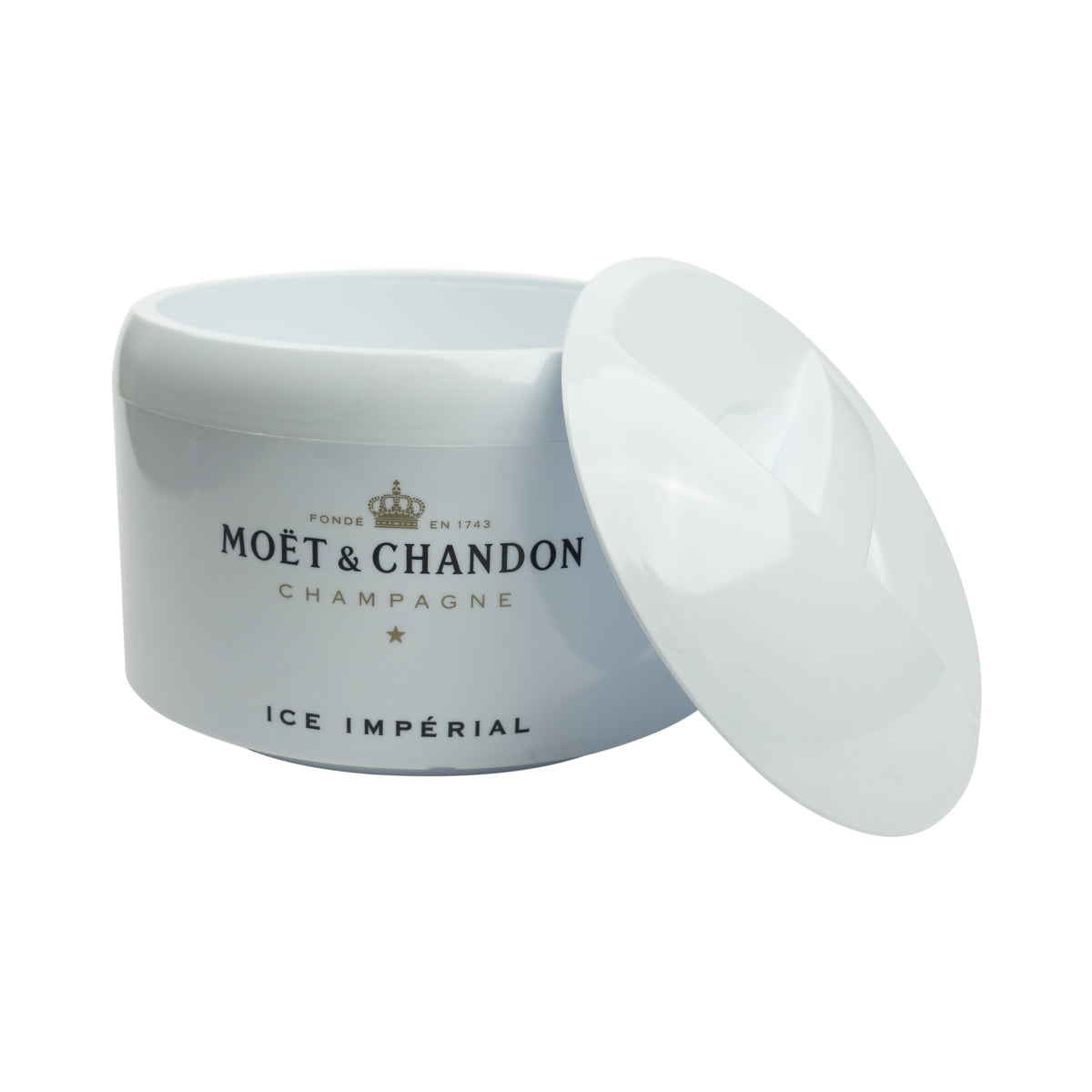 1x Moet Chandon Champagne Cooler Ice Box White Ice Imperial Round – View 2