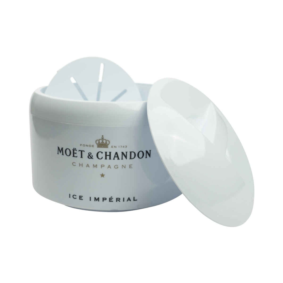 1x Moet Chandon Champagne Cooler Ice Box White Ice Imperial Round – View 3