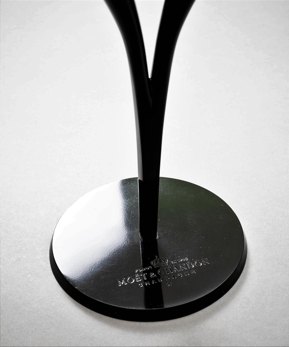 1x Moet Chandon Champagne Stand Metal for 2 Flutes Black – View 2