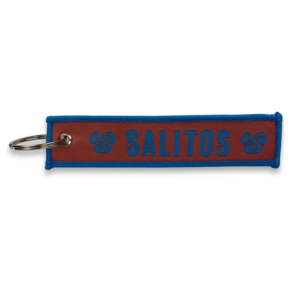 1x Salitos beer key ring, blue and pink fabric strap – View 2