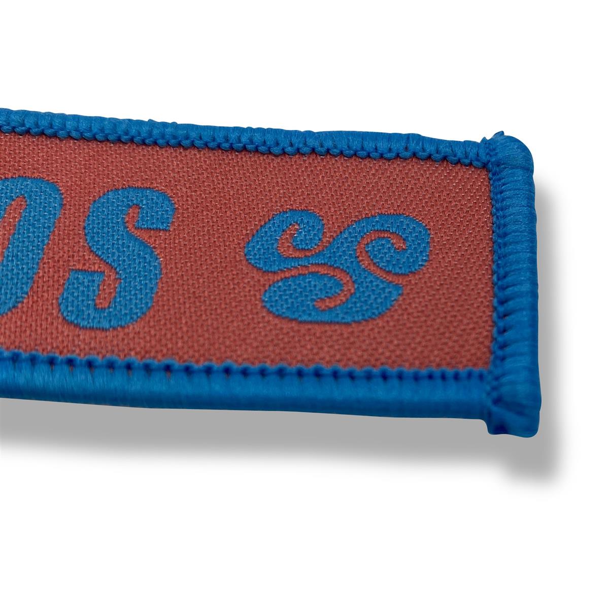 1x Salitos beer key ring, blue and pink fabric strap – View 3