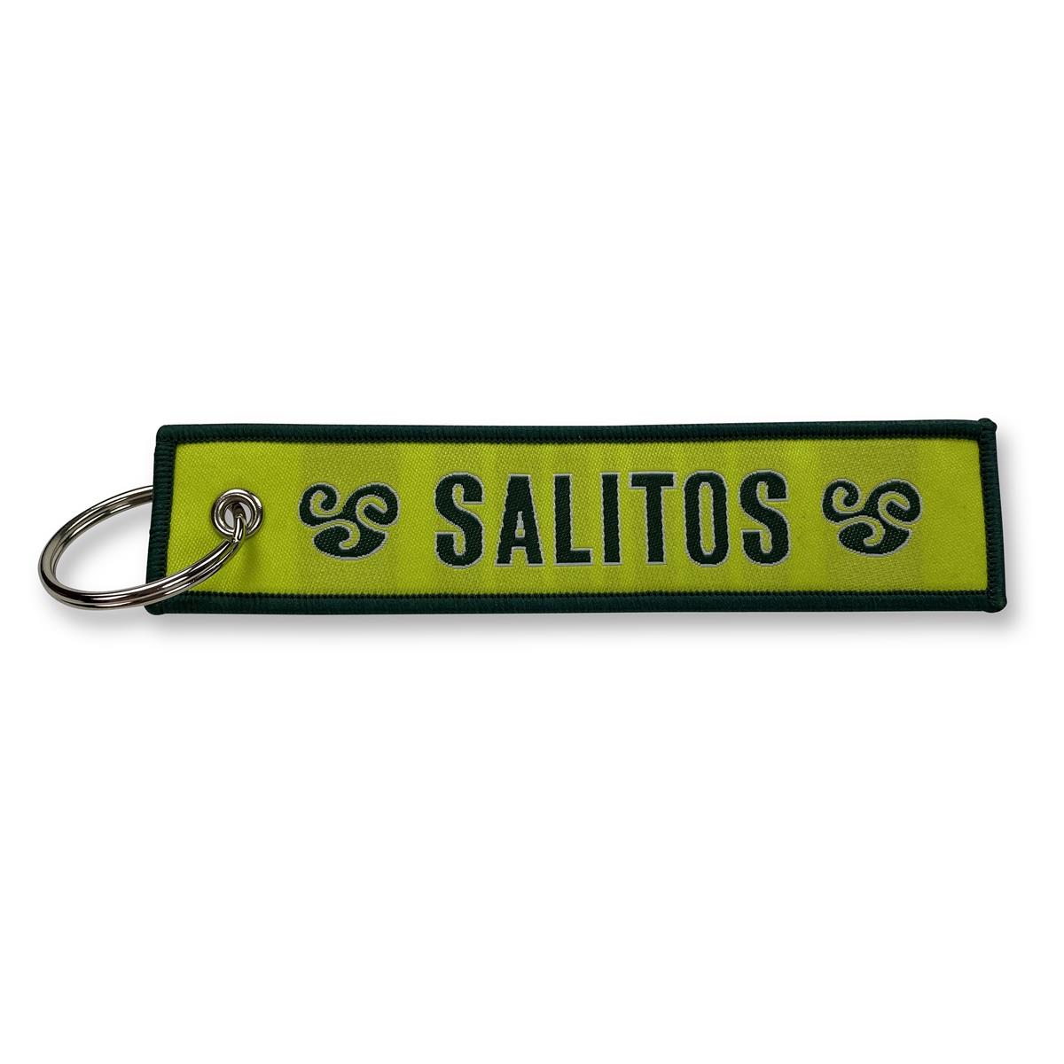 1x Salitos beer key ring with green fabric strap – View 2
