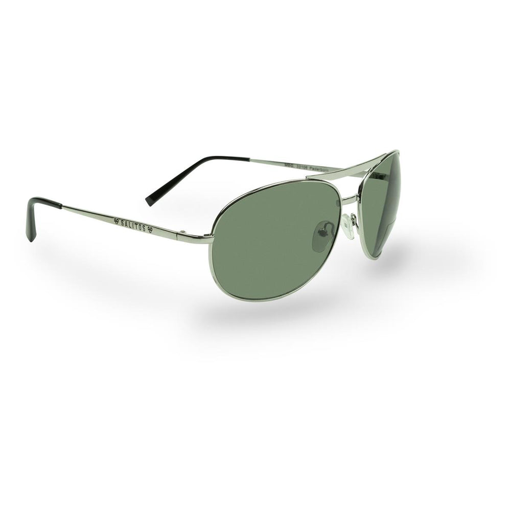 1x Salitos beer sunglasses with case, pilot style, silver