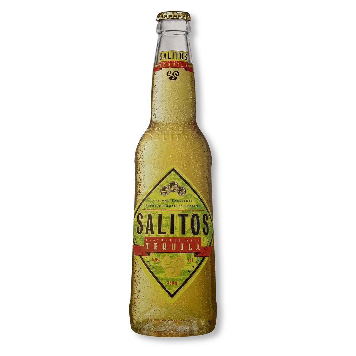 1x Salitos beer wall sign, cardboard beer bottle, 60 cm