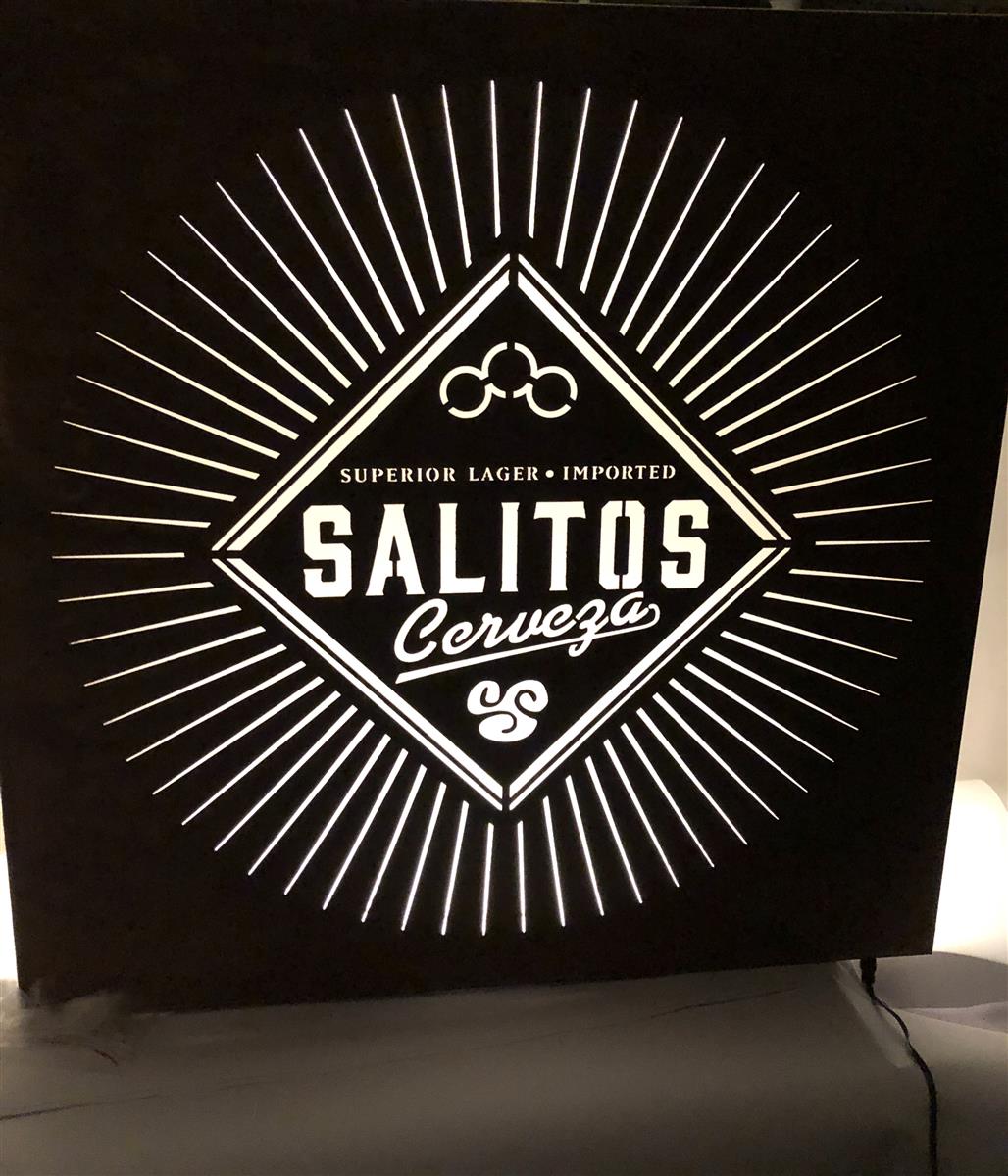 1x Salitos beer advertising sign XL rust look – View 2