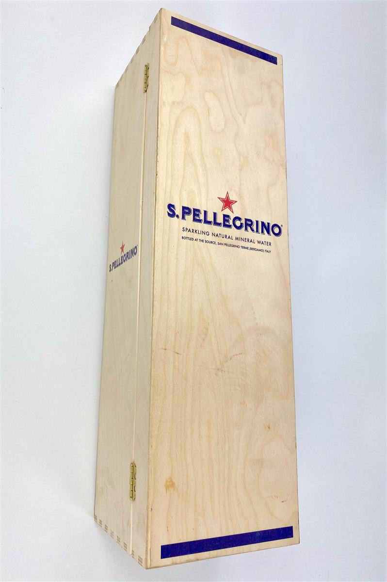 1x San Pellegrino water display bottle, 3 l display bottle with wooden box – View 2