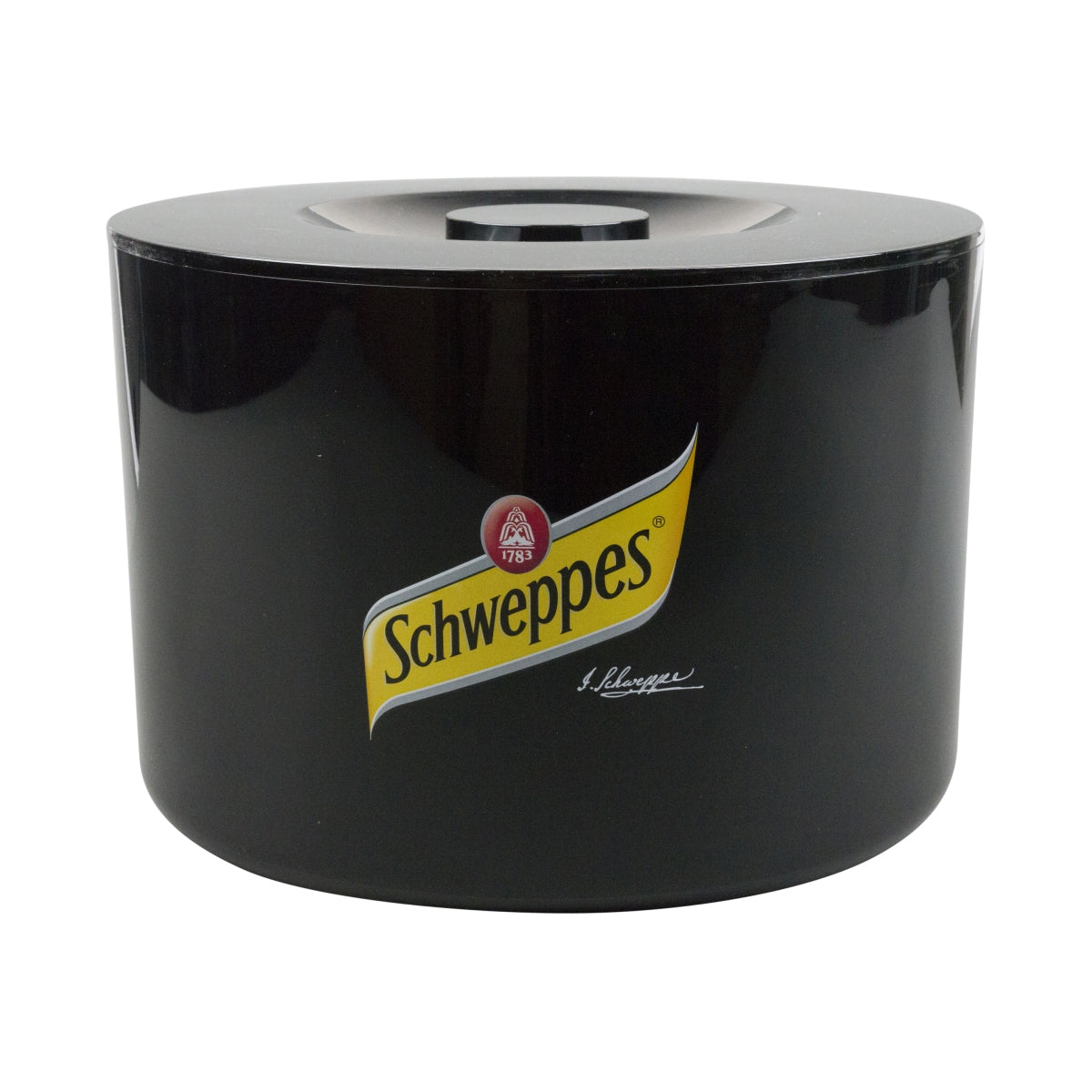 1x Schweppes soft drink cooler ice box, black, 10 l