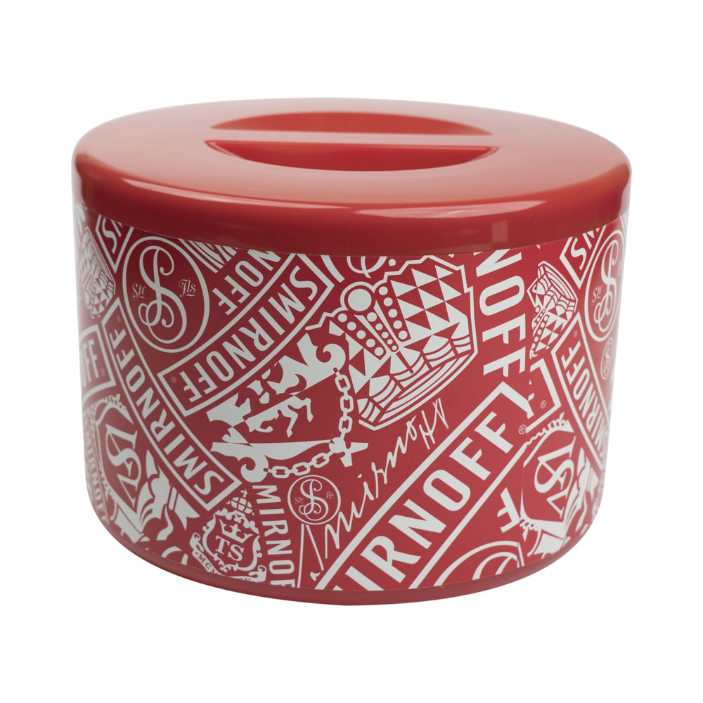1x Smirnoff Vodka Cooler Ice Box Round Red