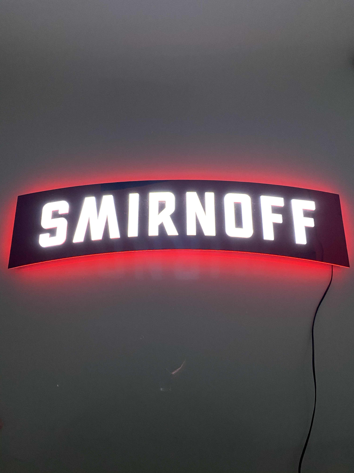 1x Smirnoff Vodka neon sign lettering, oblong, 70 x 15