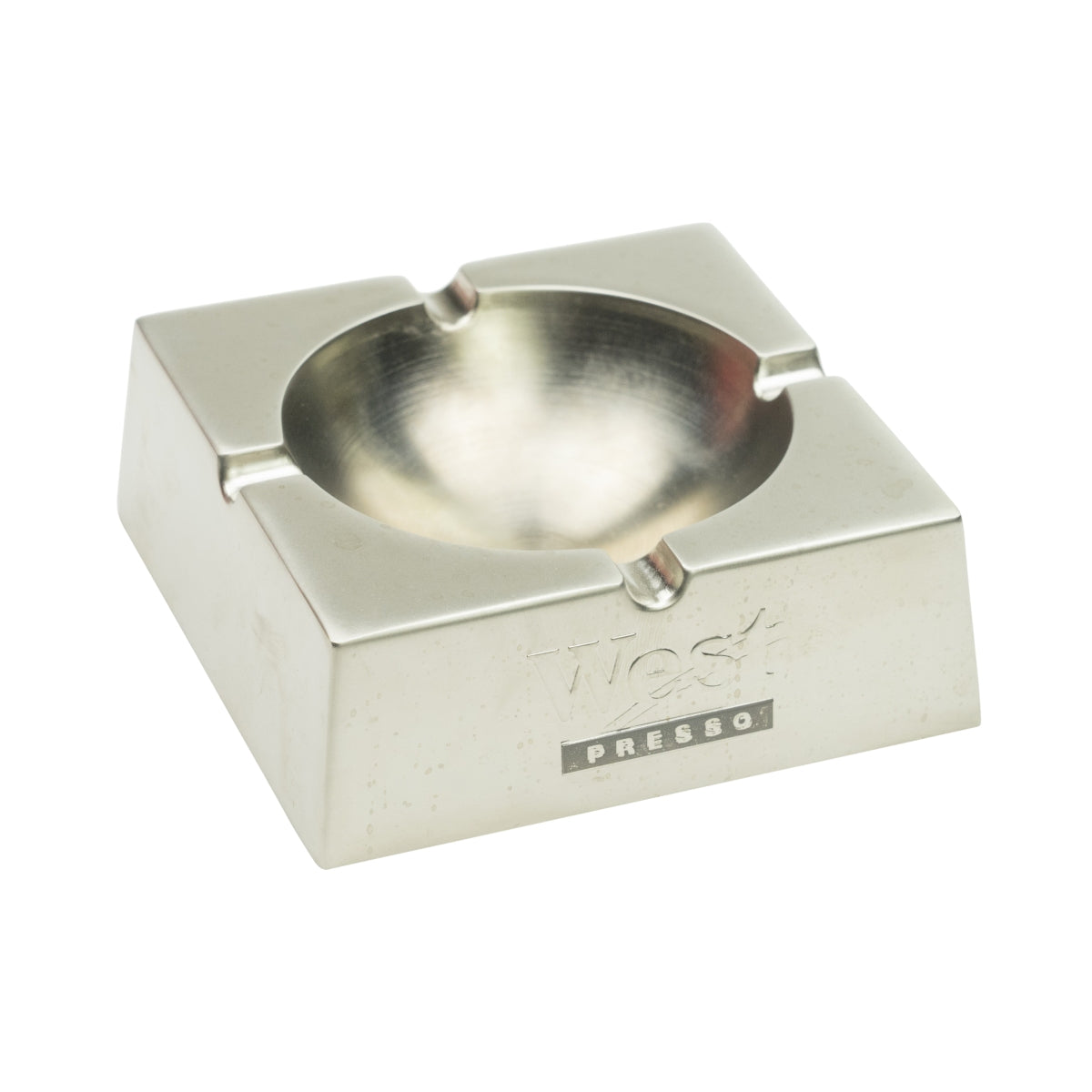 1x West Cigarette Ashtray, Silver, Small, 10x10 – View 2