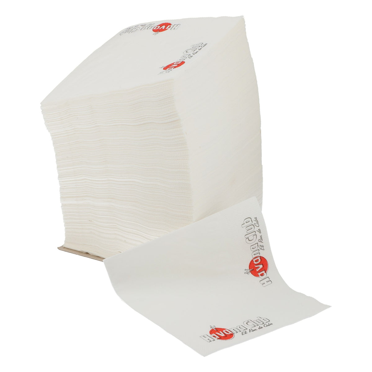 200 Havana Club Rum Napkins, White/Red, Small, Paper, Bar, Food Service