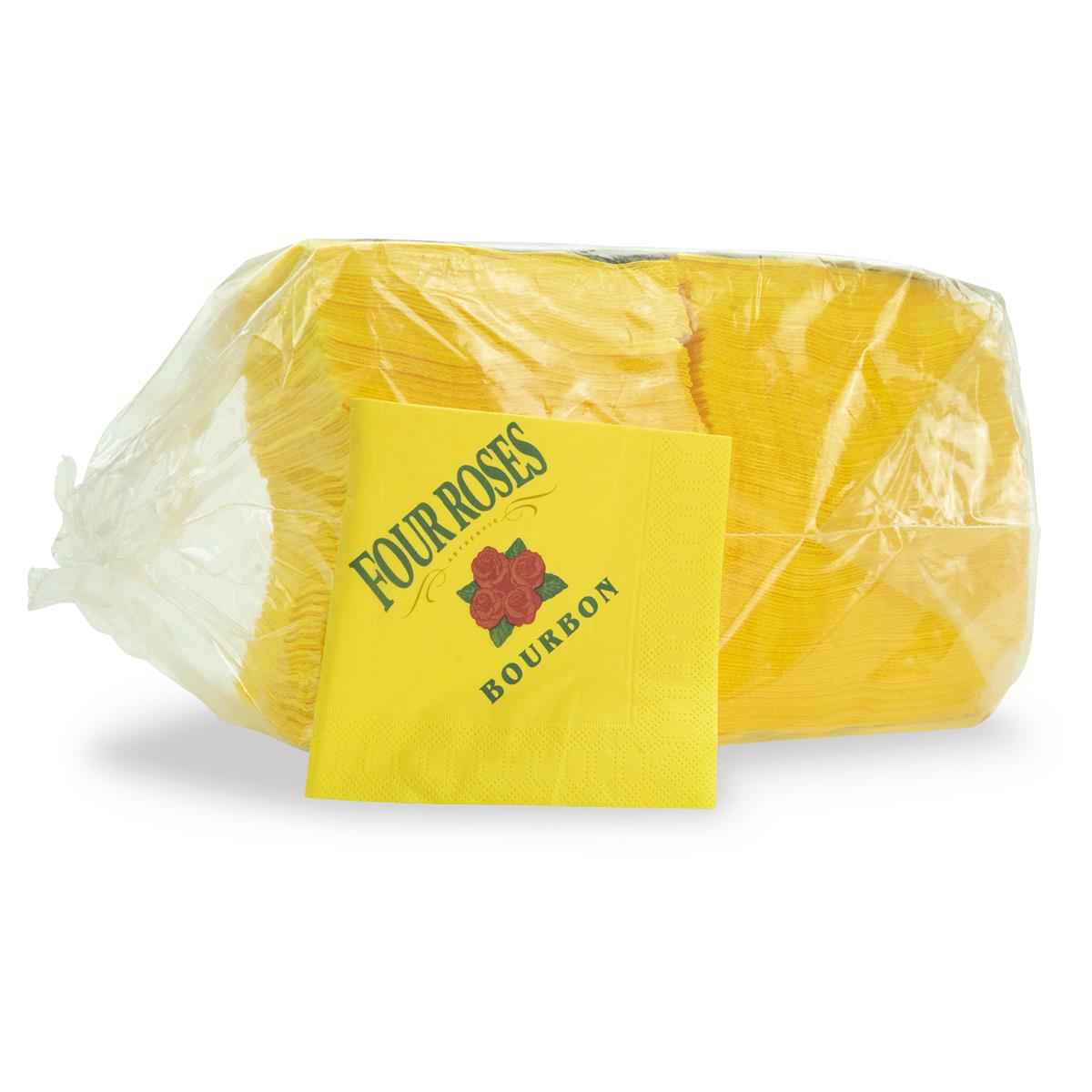 250x Four Roses Whiskey Napkins yellow