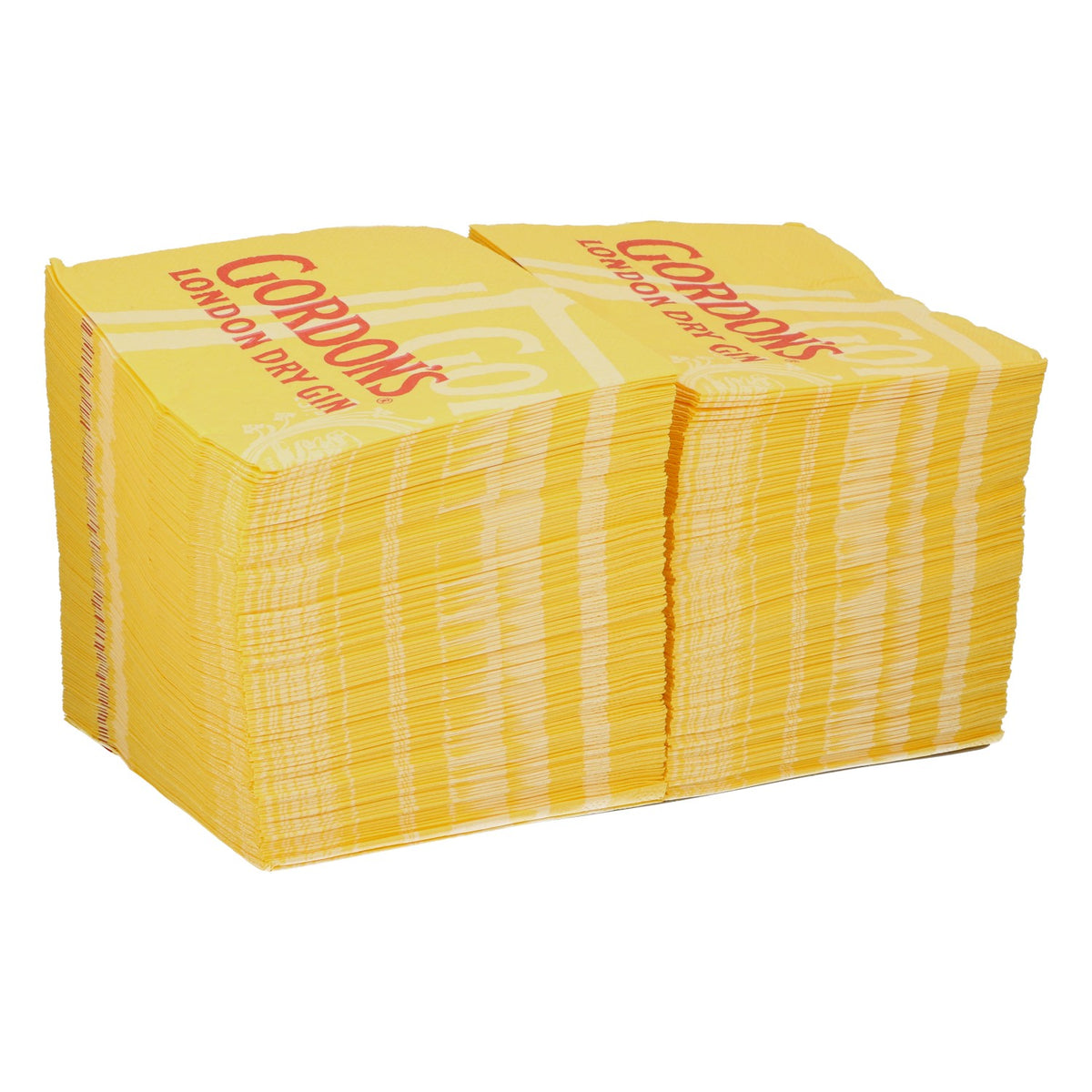 250 Small Yellow Gordon's Gin Cocktail Napkins - Bar Accessories – View 2