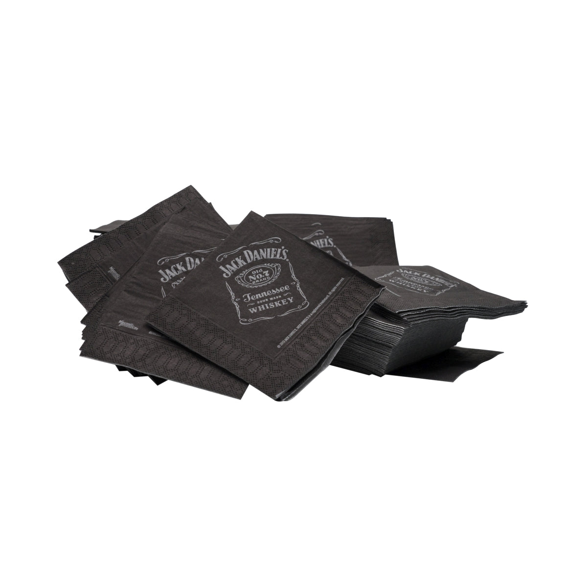250x Jack Daniels Whiskey Napkins, black, 12x12 – View 2
