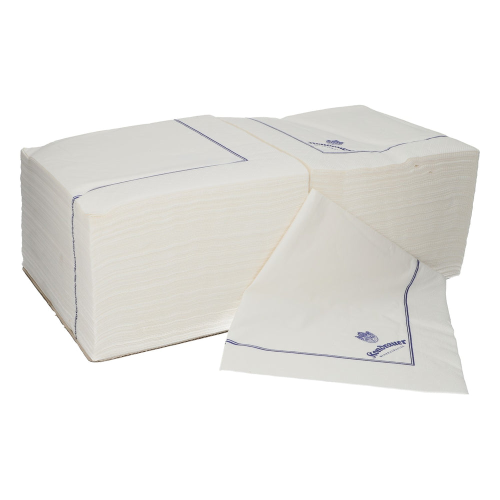 250 Kondrauer Water Napkins, White, Large (approx. 39x39 cm), Bar & Restaurant