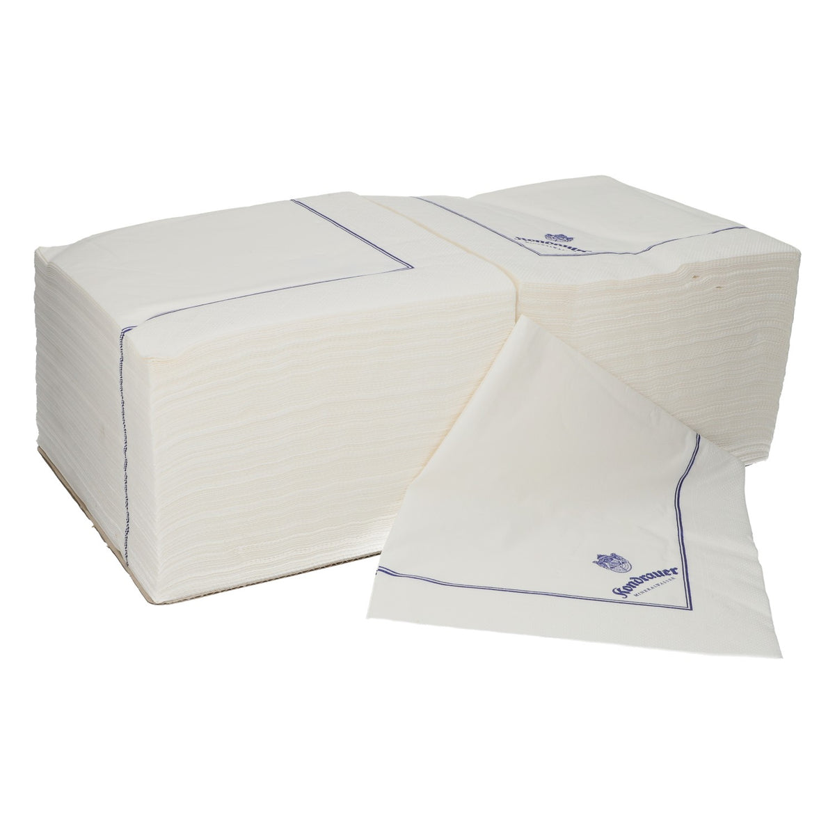 250 Kondrauer Water Napkins, White, Large (approx. 39x39 cm), Bar & Restaurant
