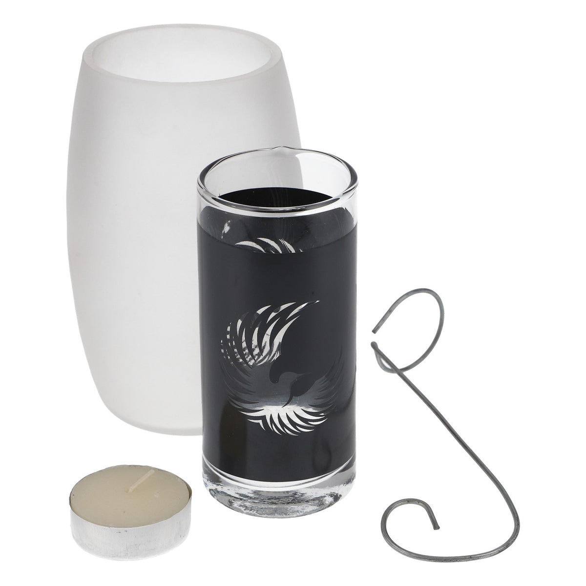 28 Black Energy Lantern: Frosted glass exterior, black glass interior, new, transparent – View 4