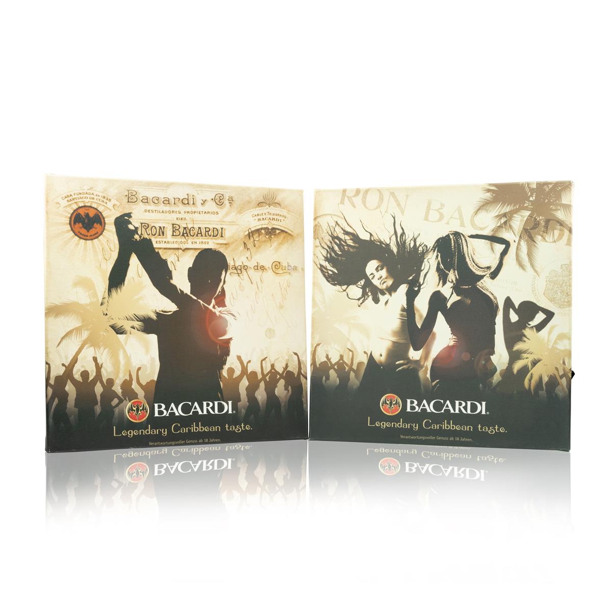 2x Bacardi Rum Canvas Dance Motifs