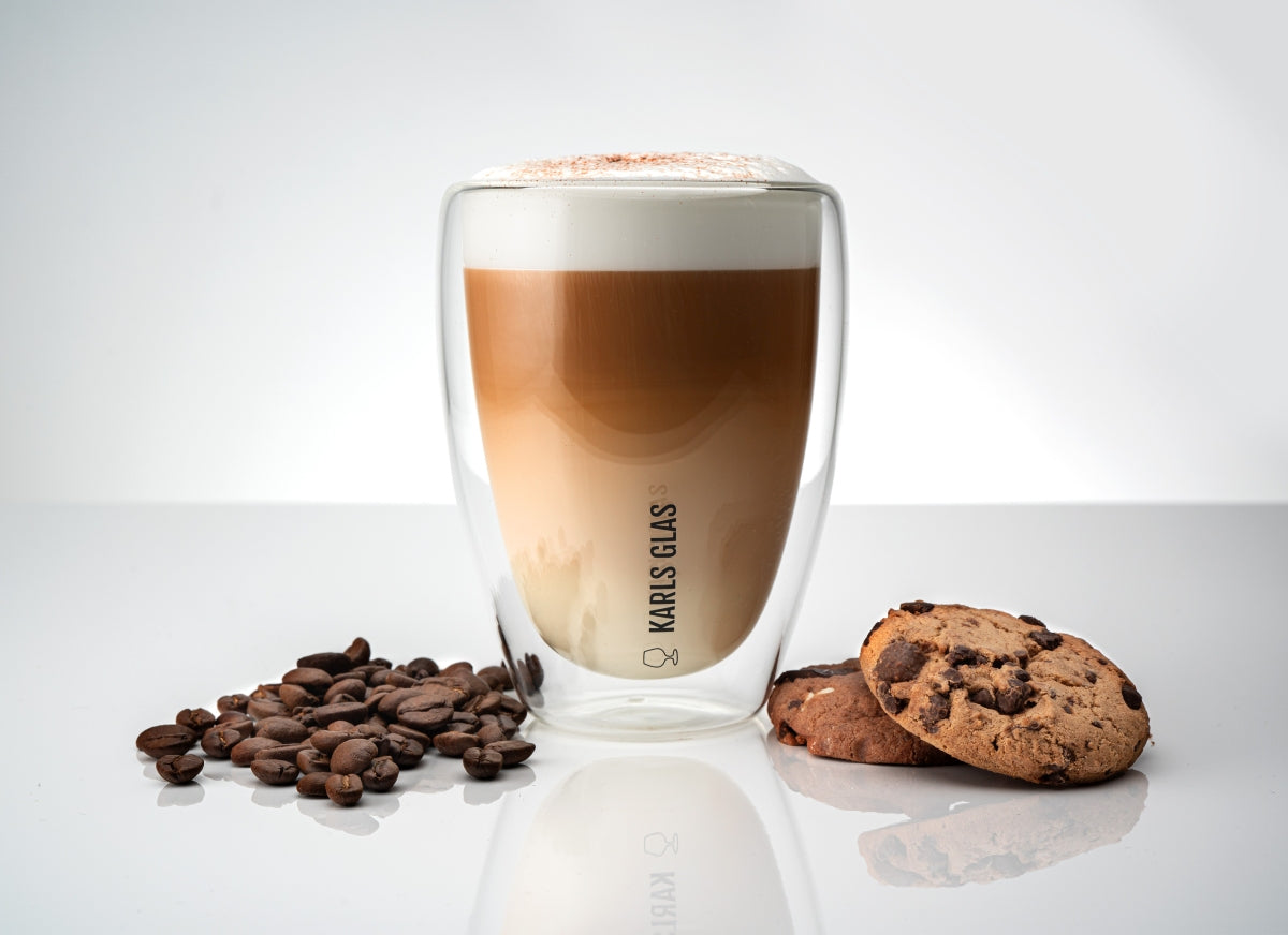 2x double-walled glasses, thermo glass, 0.35 l, latte macchiato, high quality, coffee