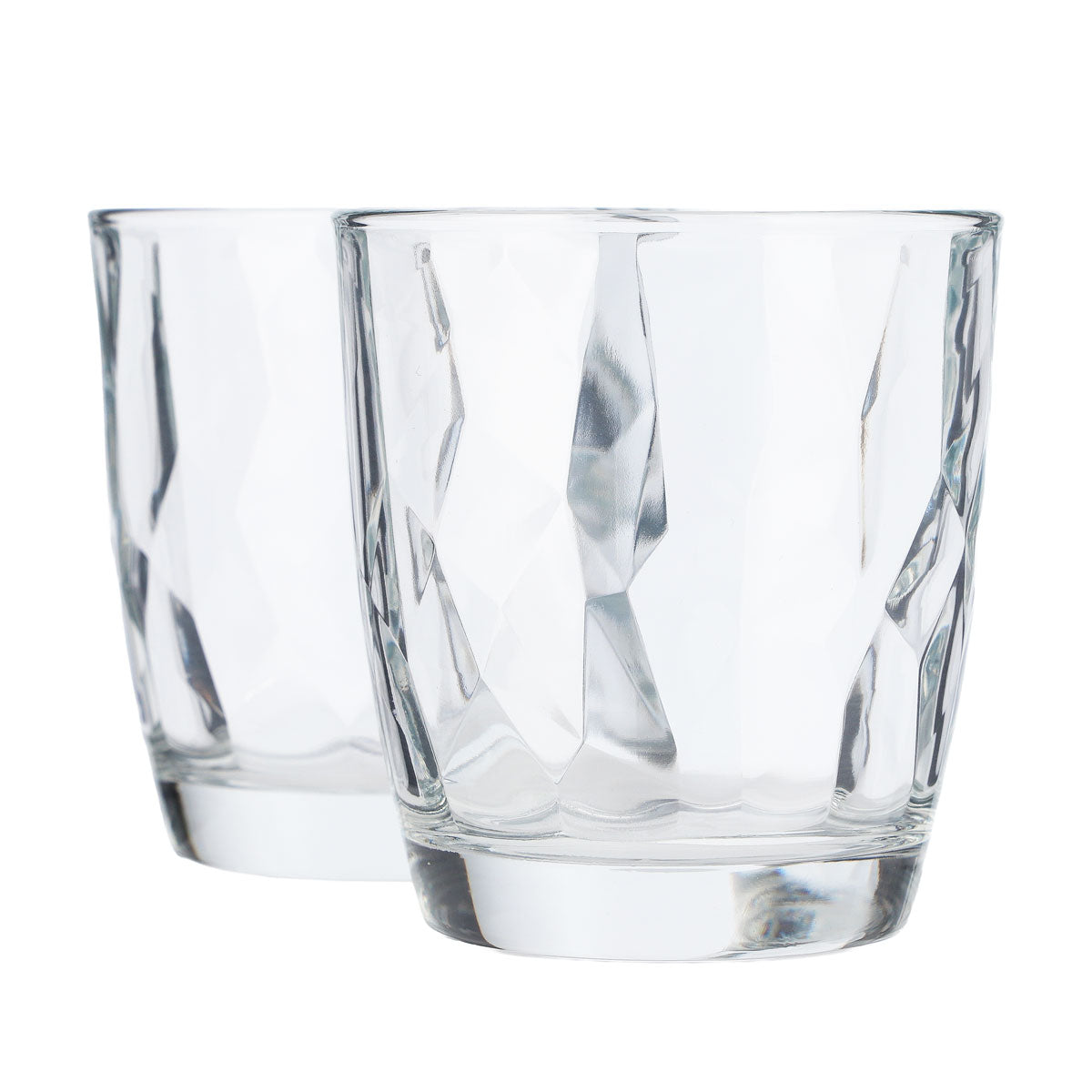 2x Gerolsteiner water glasses, 0.3 l, cup, relief curvature, transparent – View 3