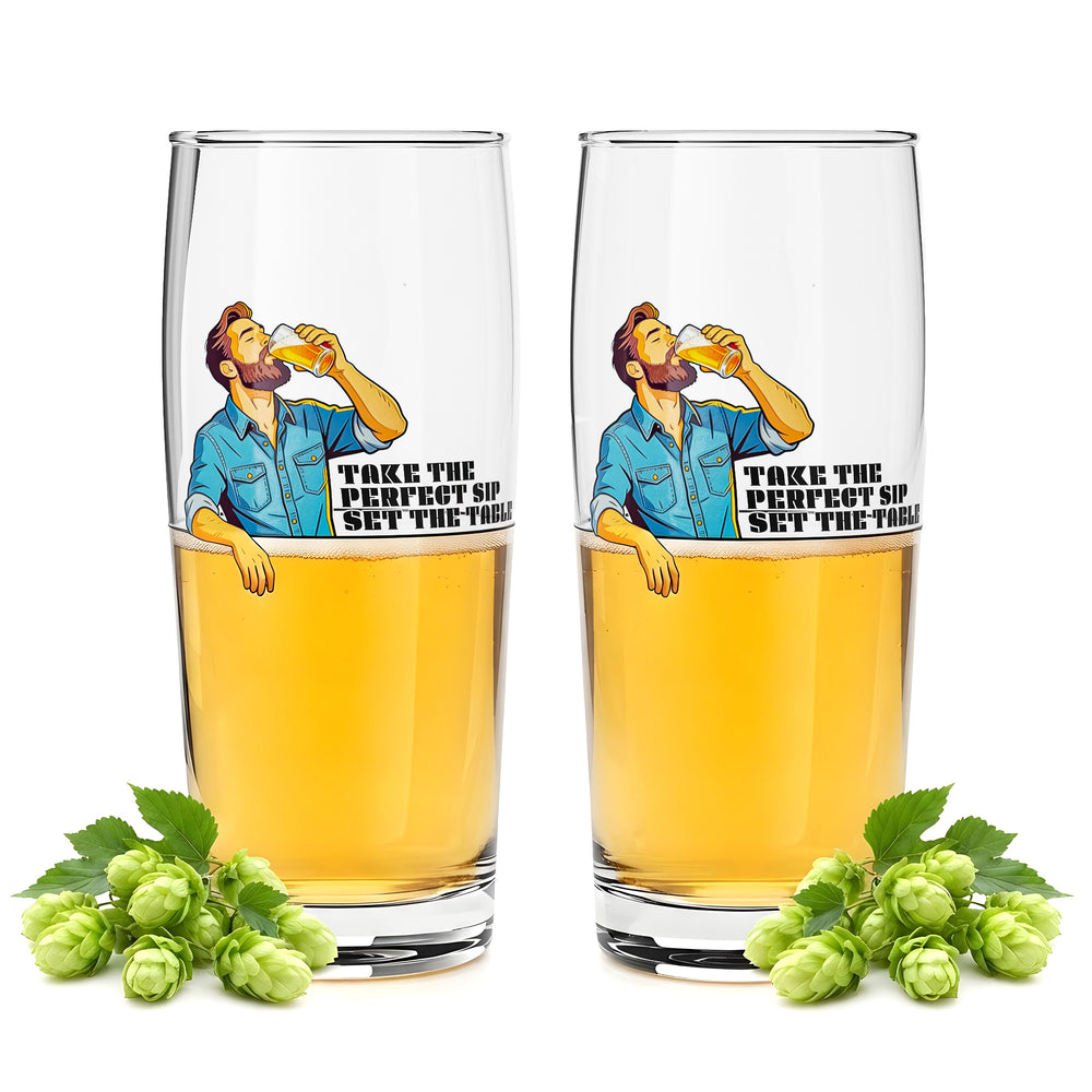 2 Sipply Beer Glasses SETTING THE TABLE Take the Perfect SIP 0.5 L