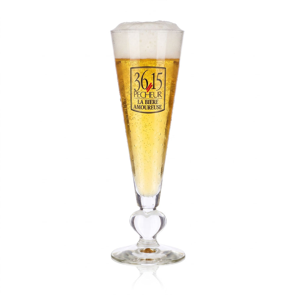 3615 Pecheur Beer Glass, 12.5 cl, Heart-Shaped Stemmed Glass, "La Bière Amoureuse"