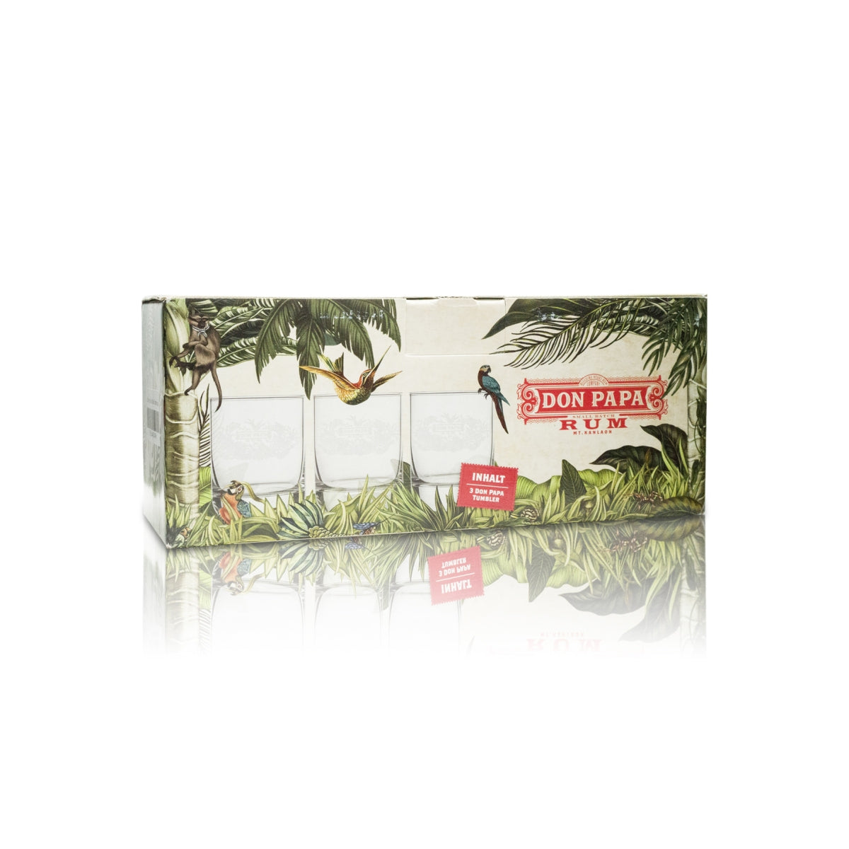 3x Don Papa Rum Glass Tumblers – View 3