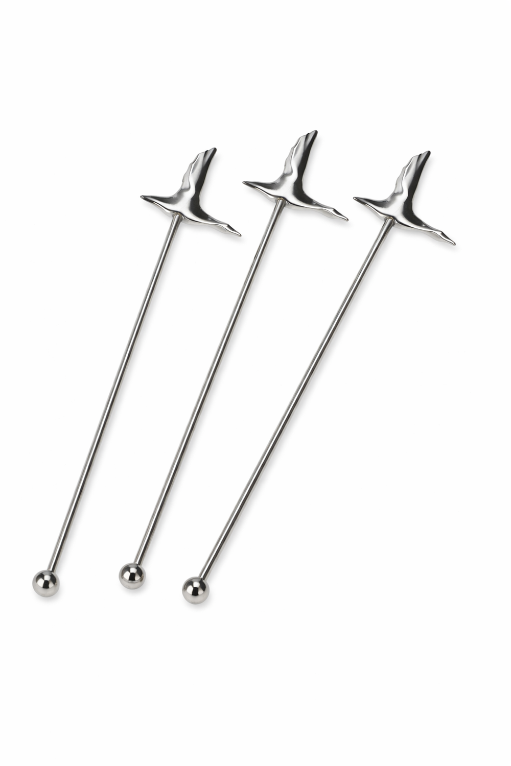 3x Grey Goose Vodka Stainless Steel Stirrer "Goose" Stirrer Metal Bar Accessories