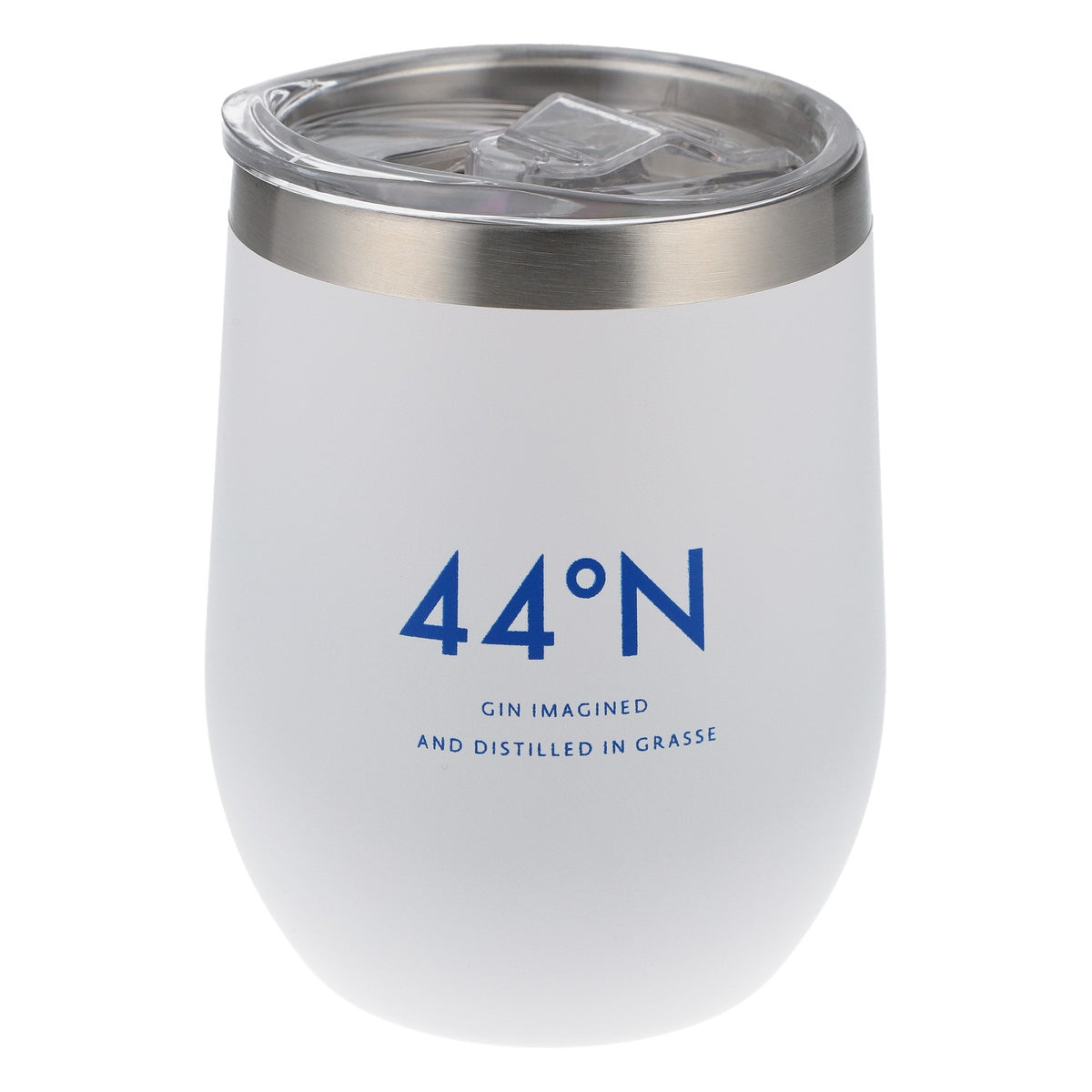 44°N Gin To-Go Stainless Steel Cup, 0.4 L, with Straw, White – New & Stylish – View 2