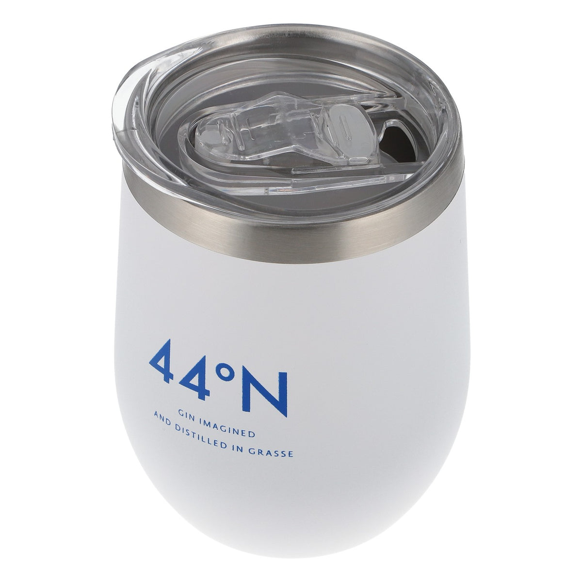 44°N Gin To-Go Stainless Steel Cup, 0.4 L, with Straw, White – New & Stylish – View 6