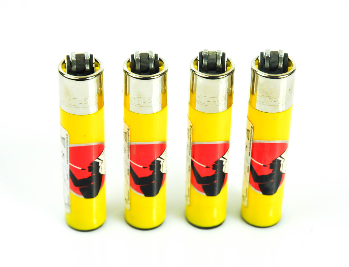 4x American Spirit Tobacco Lighter Classic Large Yellow Reusable Clipper – View 2