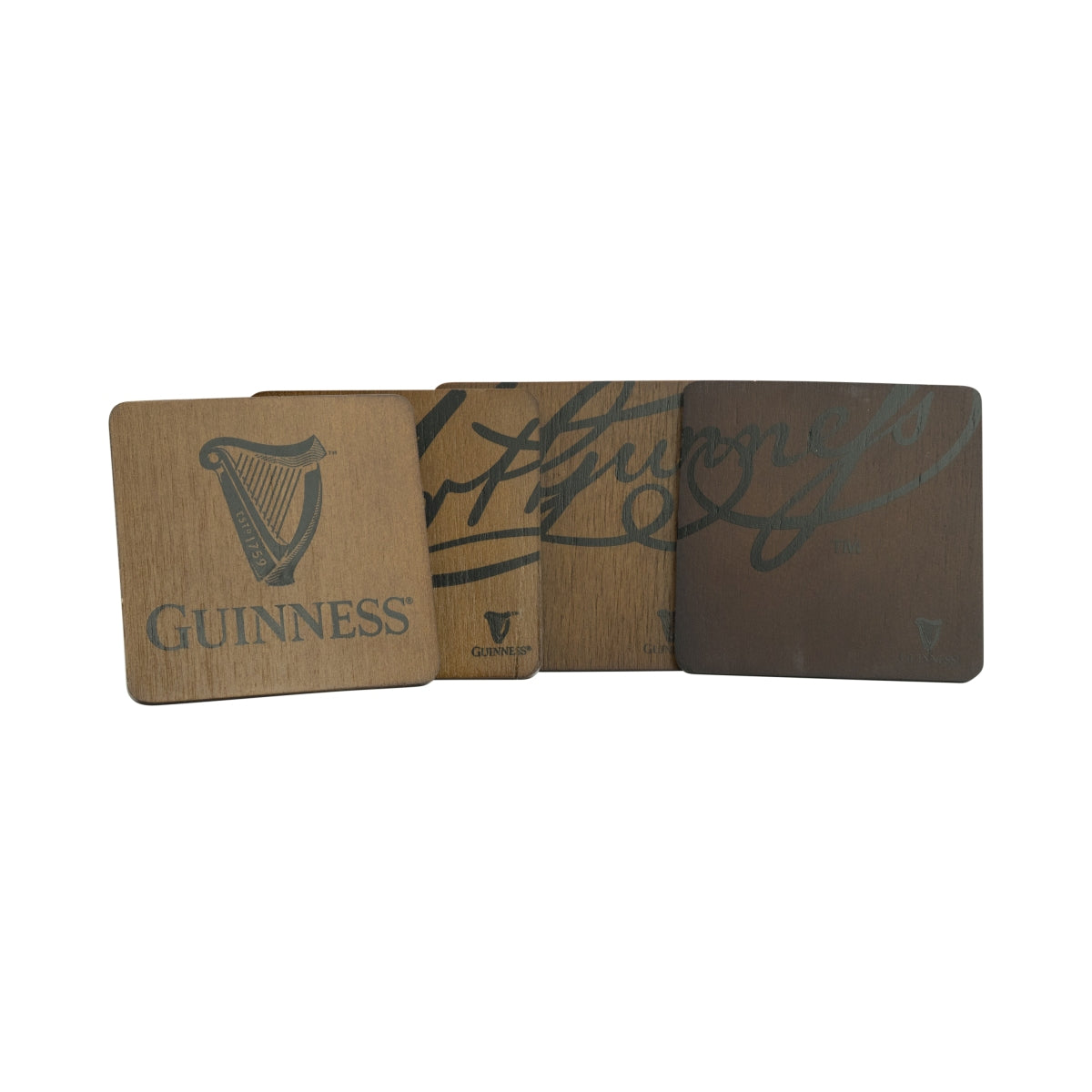 4x Guinness Beer Coasters Wood Glass Protectors Table Beer Coasters Elegant Bar Decoration – View 3