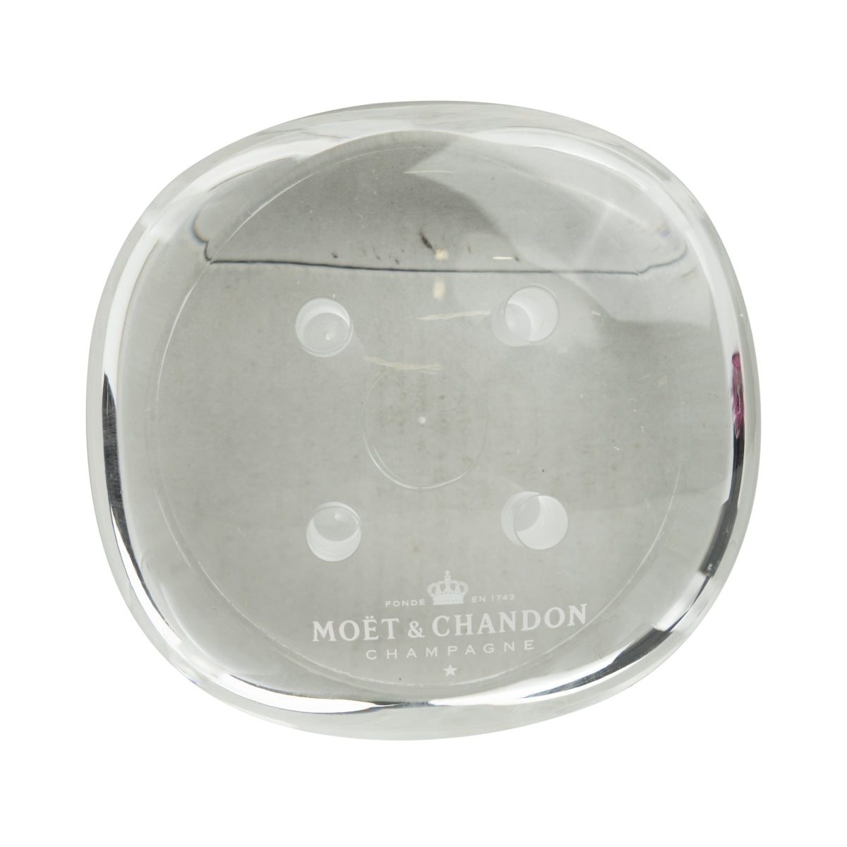 4x Moët & Chandon Champagne Glass Holders Tulip + 4 Plastic Glasses Stand Pink – View 4