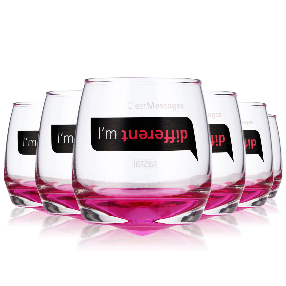 4x Rastal Glass Tumblers 0.2l Designer Glass Tumblers "I'm different" – View 6