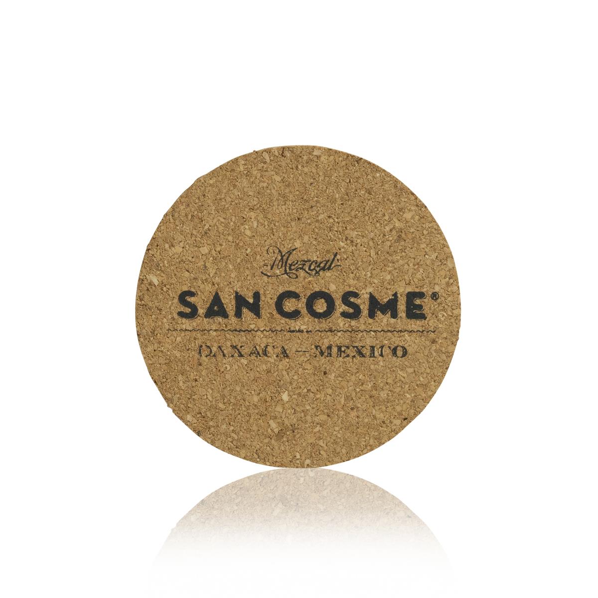 4x San Cosme Mezcal Coasters Cork Round – View 3