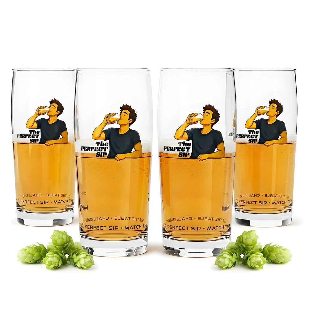 4-Piece Sipply Beer Glass Set "Setting the Table: The Perfect Sip" 0.5 L
