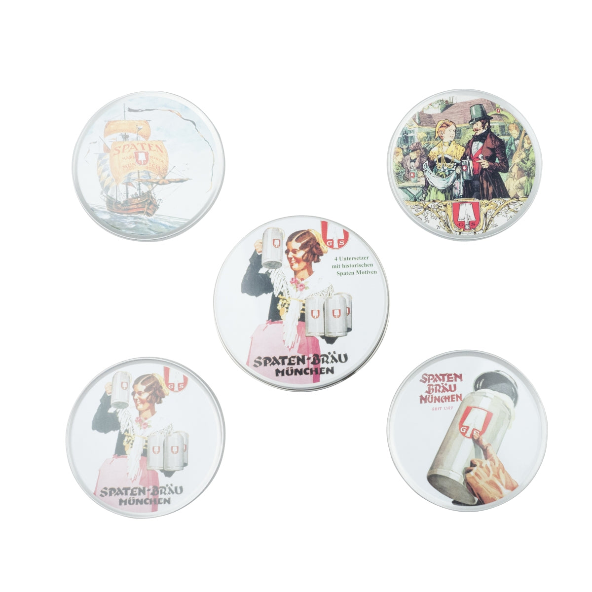 4x Spade Beer Coasters Coaster Beer Cover Mat Drip Protection Lovers