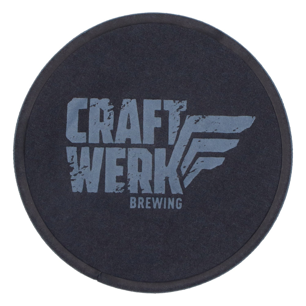 500x Craftwerk Beer Coasters Glass Coasters Black Round