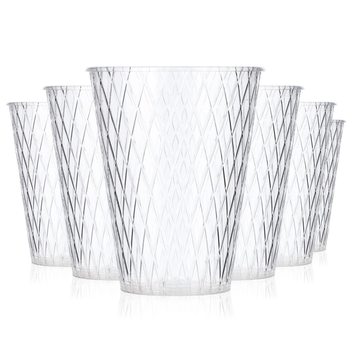 50x disposable party cups, acrylic cups, 0.2 l, festival glasses, relief